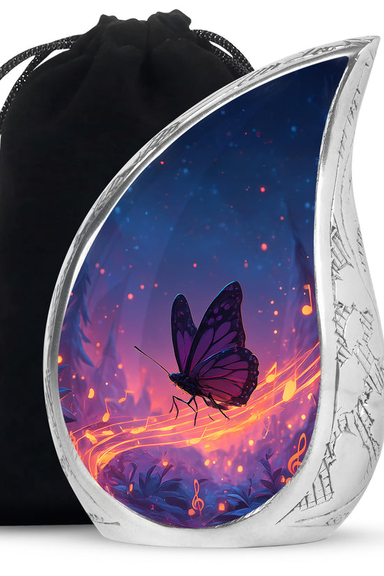 Dark Blue Butterfly Cremation Urns For Burial - Cremation Urn For Adults