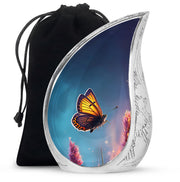 Butterfly Cremation Urn for Human Ashes - Dark Blue Memorial Urn