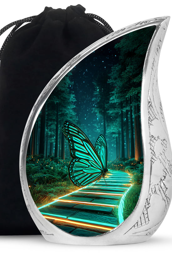 Neon Butterfly Cremation Urn - Forest Urns For Adult Human Ashes