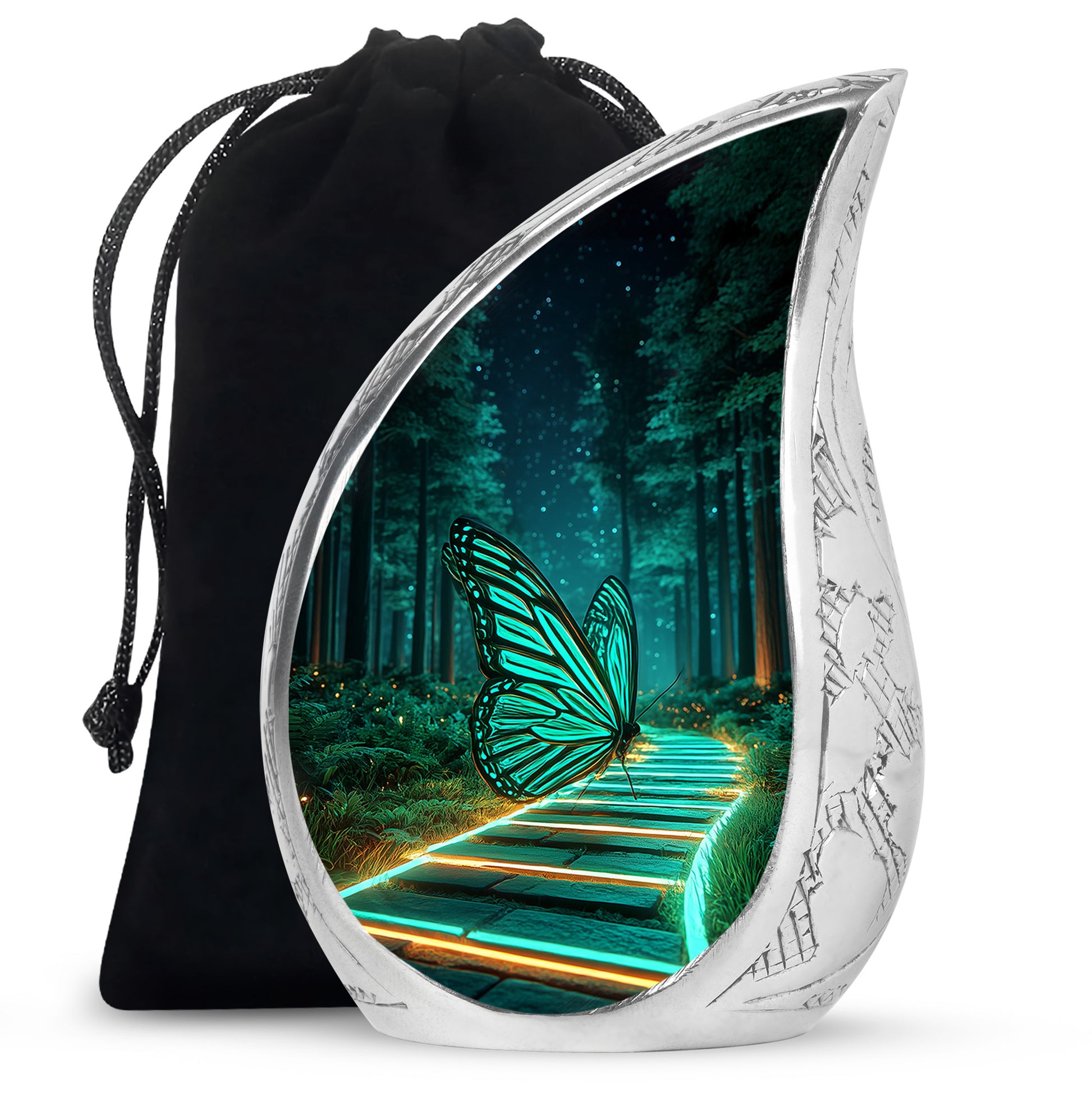 Neon Butterfly Cremation Urn - Forest Urns For Adult Human Ashes