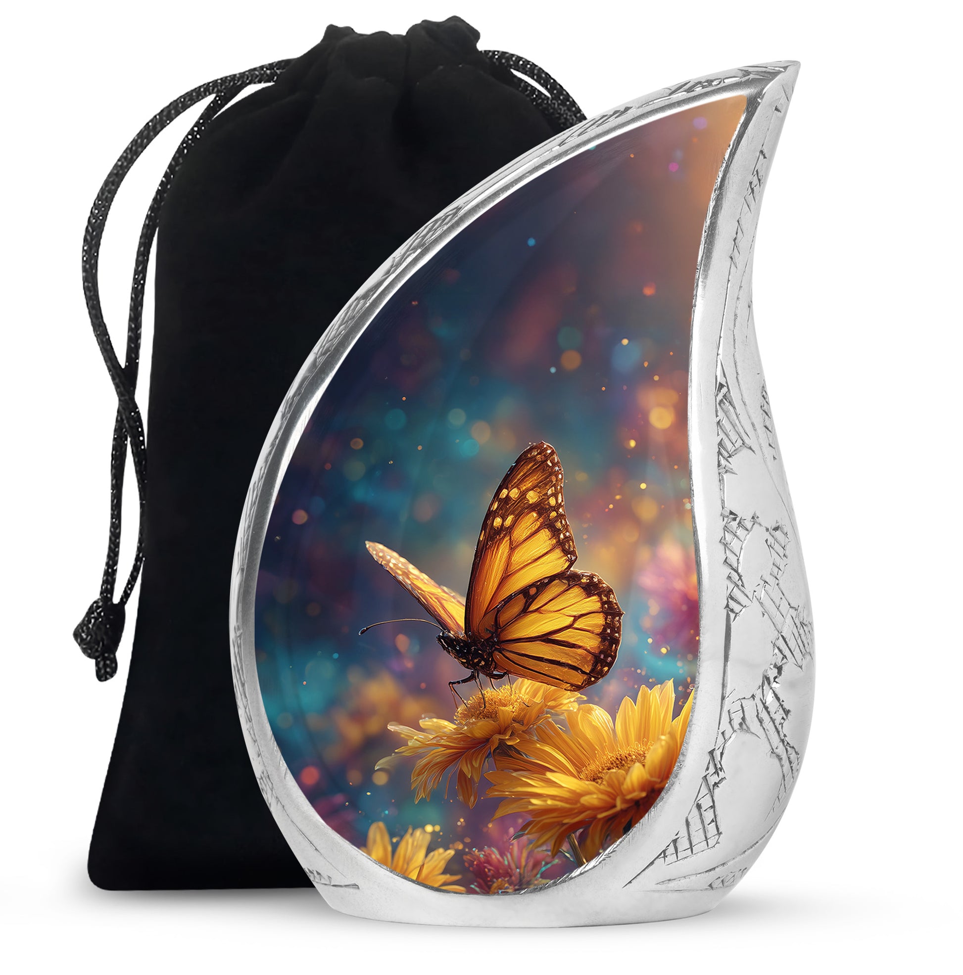 Beautiful Butterfly Cremation Urn - Decorative Urns For Mom Ashes
