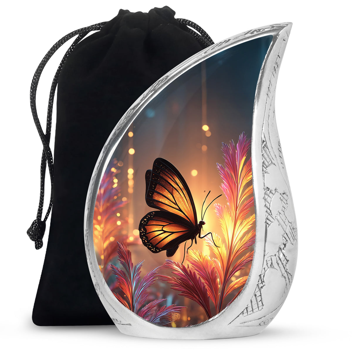 Monarch Butterfly Funeral Urn - Unique Decorative Container For Mom