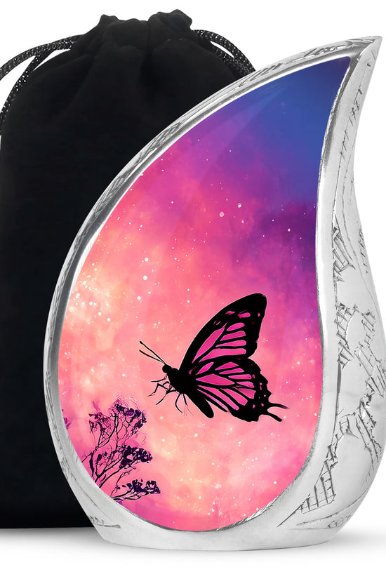 Pink Butterfly Funeral Urn - A Peaceful Tribute For Mom's Ashes
