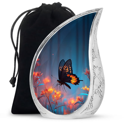 Majestic Butterfly Funeral Urn - Large Cremation Urn For Women