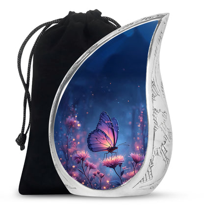 Bluen Butterfly On Flower - Elegant Beautiful Large Memorial For Mom