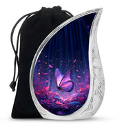 Beautifully Crafted Purple Butterfly Urn - Large Urns For Mom Ashes
