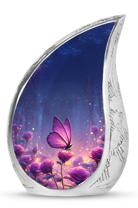 Blue Butterfly Cremation Urns - Enduring Journey 10-inch, 200 cu in - Yatskia