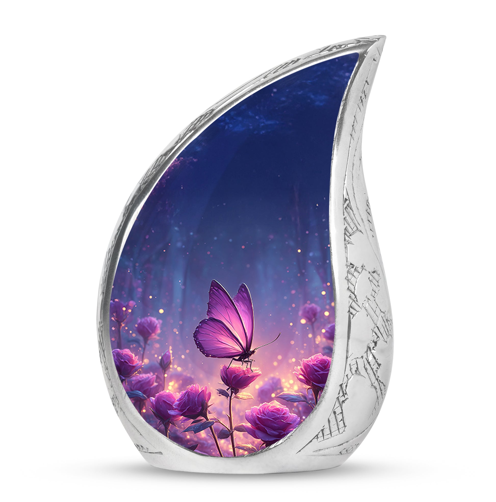Blue Butterfly Cremation Urns - Enduring Journey 10-inch, 200 cu in - Yatskia