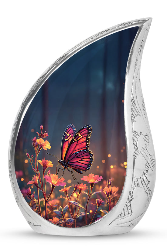 Personalized Blue Butterfly Cremation Urns for Ashes - Majestic 10-inch - Yatskia