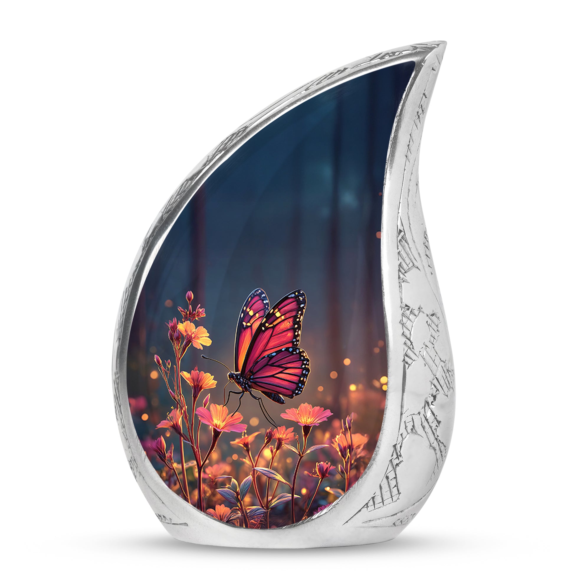 Personalized Blue Butterfly Cremation Urns for Ashes - Majestic 10-inch - Yatskia