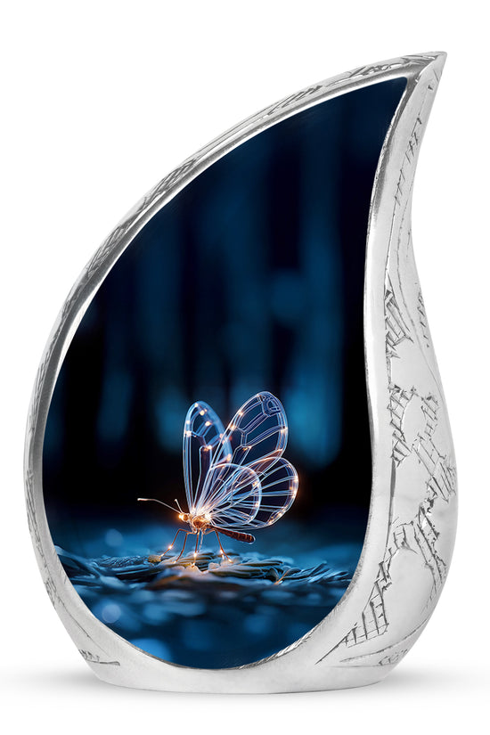 Sublime Butterfly Cremation Urns for Human Ashes - Black 10-inch - Yatskia