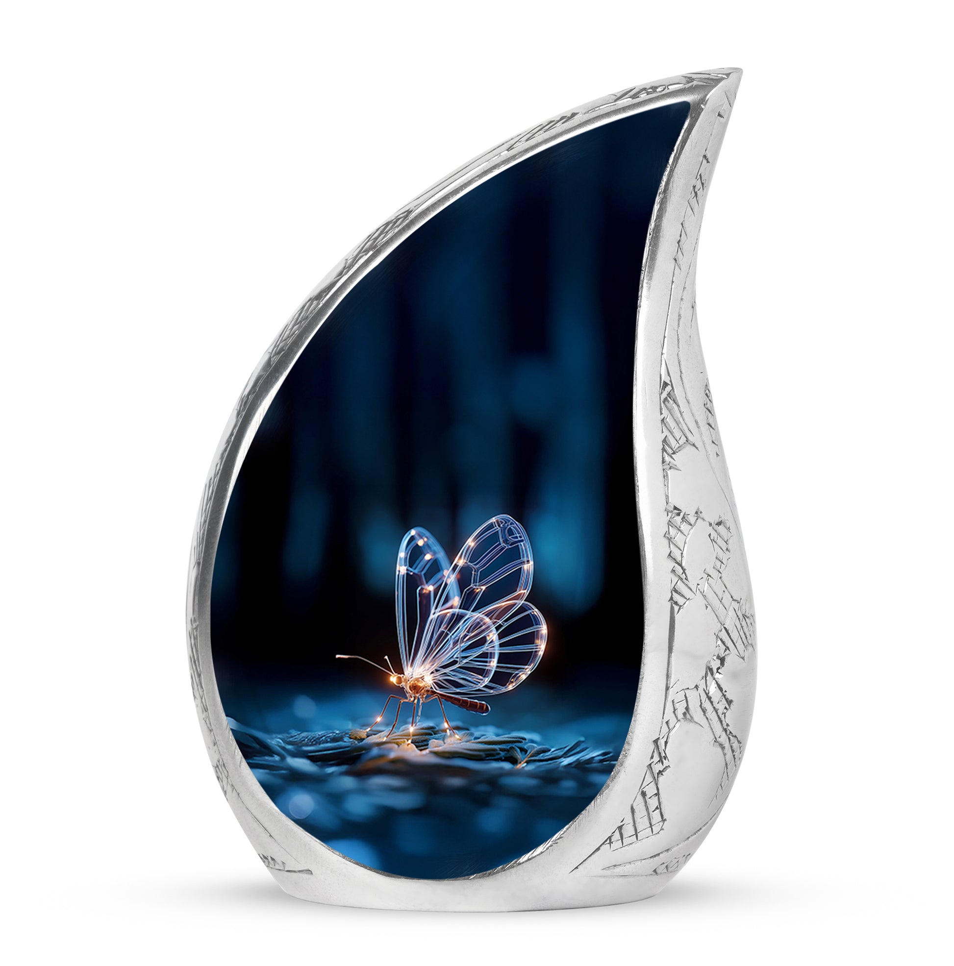 Sublime Butterfly Cremation Urns for Human Ashes - Black 10-inch - Yatskia