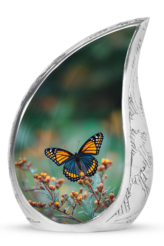 Personalized Magnificent Butterfly Cremation Urns - Green 10-inch, 200 cu in - Yatskia