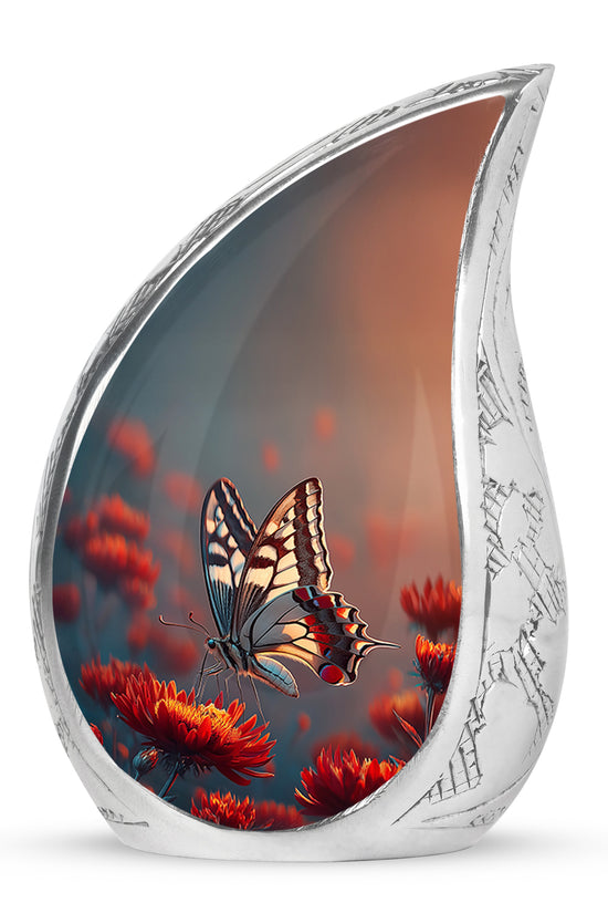 Harmonious Butterfly Cremation Urns for Human Ashes - Blue 10-inch - Yatskia