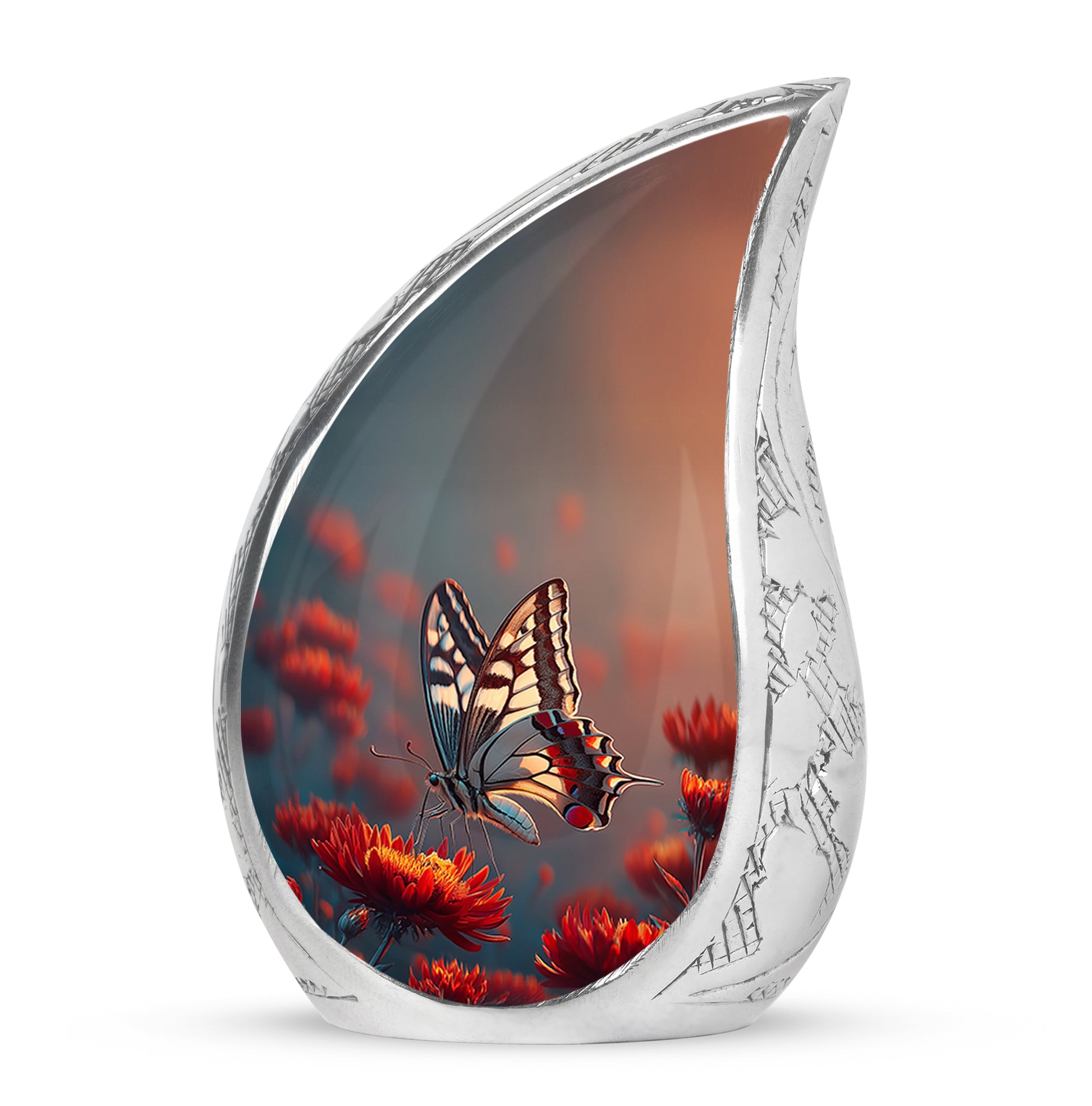 Harmonious Butterfly Cremation Urns for Human Ashes - Blue 10-inch - Yatskia