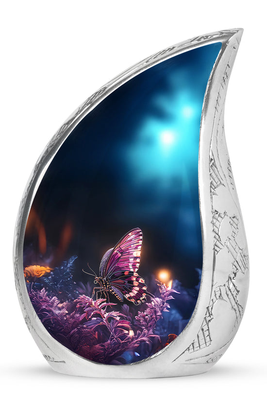 Black Butterfly Cremation Urns - Opulent Beacon 10-inch, 200 cu in - Yatskia