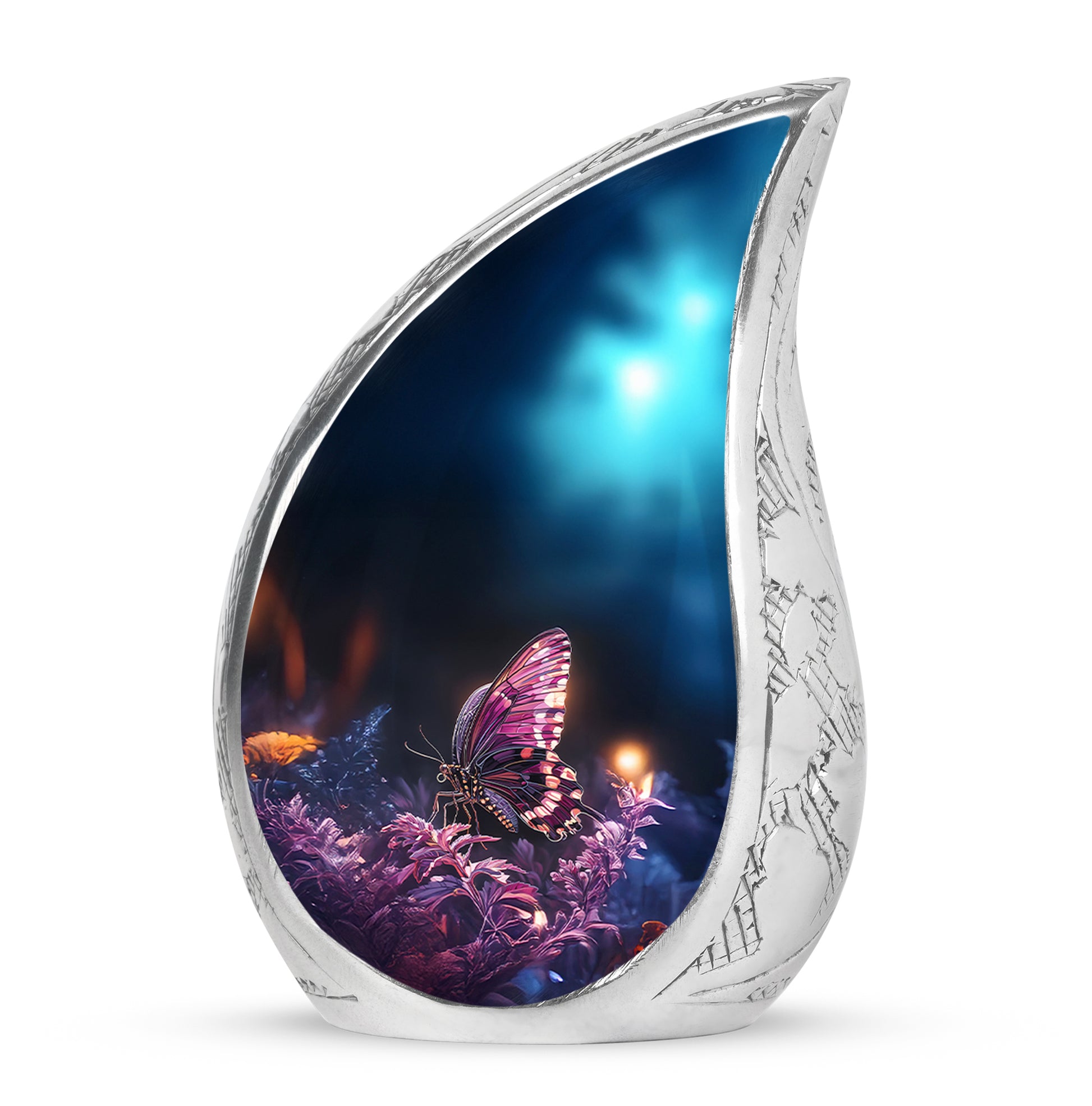 Black Butterfly Cremation Urns - Opulent Beacon 10-inch, 200 cu in - Yatskia