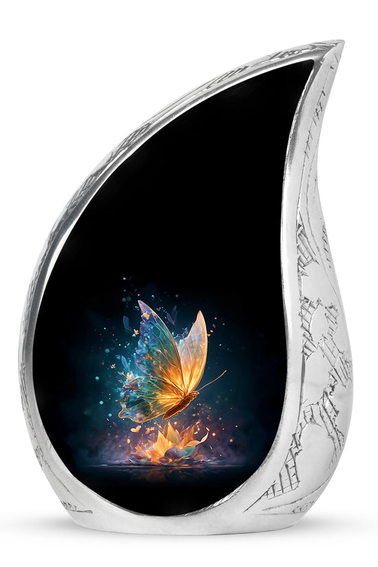 Personalized Black Butterfly Cremation Urns for Ashes - Captivating 10-inch - Yatskia