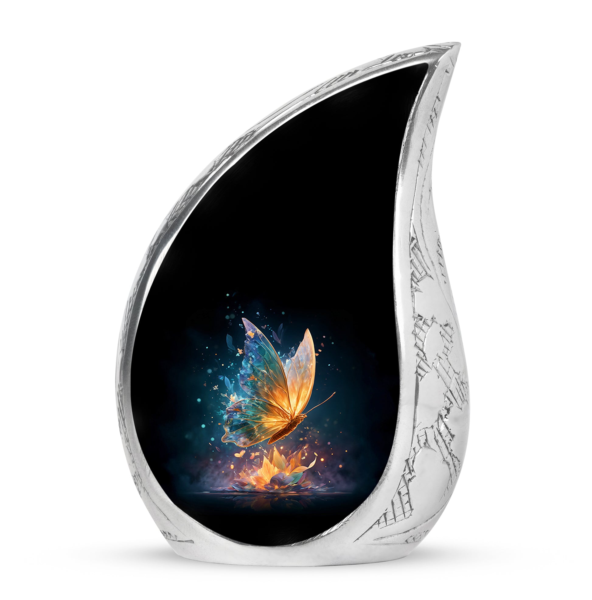 Personalized Black Butterfly Cremation Urns for Ashes - Captivating 10-inch - Yatskia
