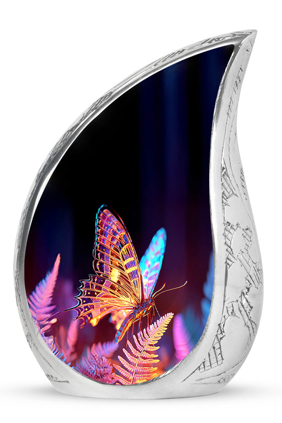 Personalized Magnificent Butterfly Cremation Urns - Black 10-inch, 200 cu in - Yatskia