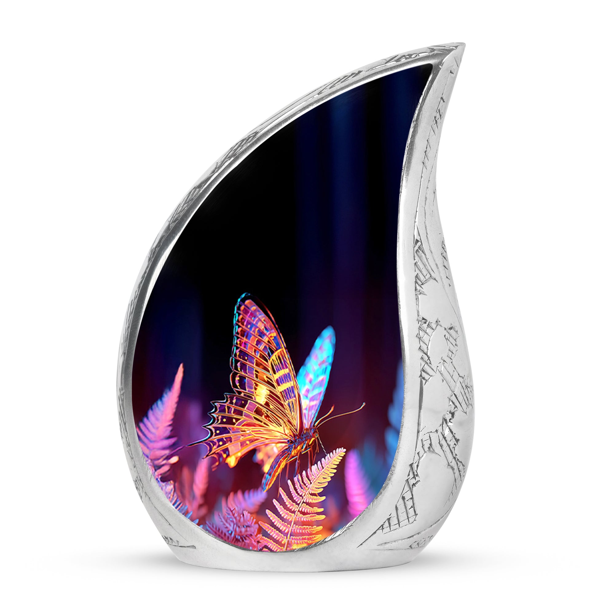 Personalized Magnificent Butterfly Cremation Urns - Black 10-inch, 200 cu in - Yatskia