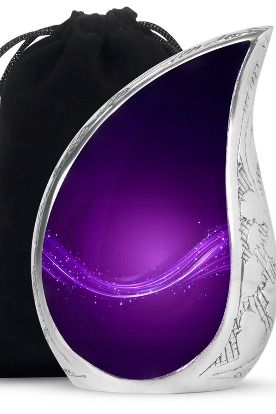 Personalized Purple Color Urn - Beautifully Handcrafted Urns For Ashes