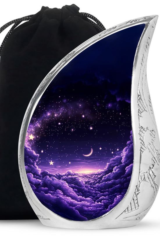Night Purple Cremation Urn - Elegant Memorial Urns For Human Ashes