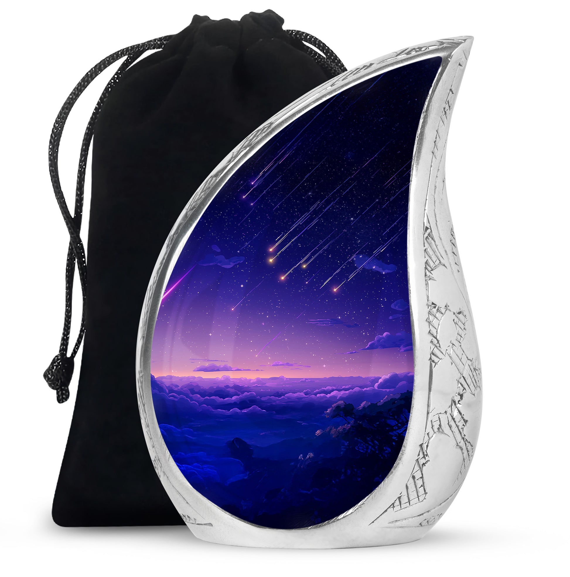 Shooting Stars Scenic Urn - Artistic Cosmic Tribute Urns For Ashes