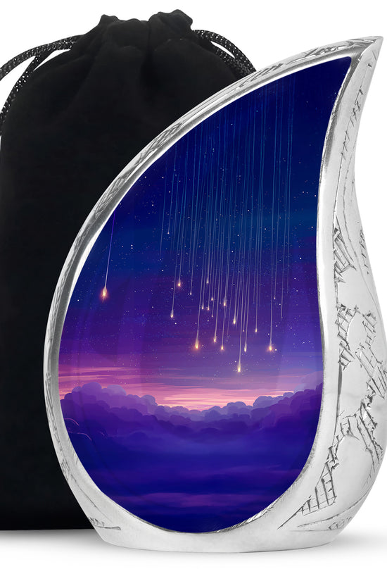 Night Shooting Stars Urn - Beautiful Handcrafted Urns For Women Ashes