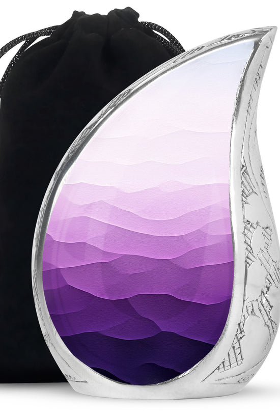 Beautifully Handcrafted Purple Urn - Customized Urns For Human Ashes