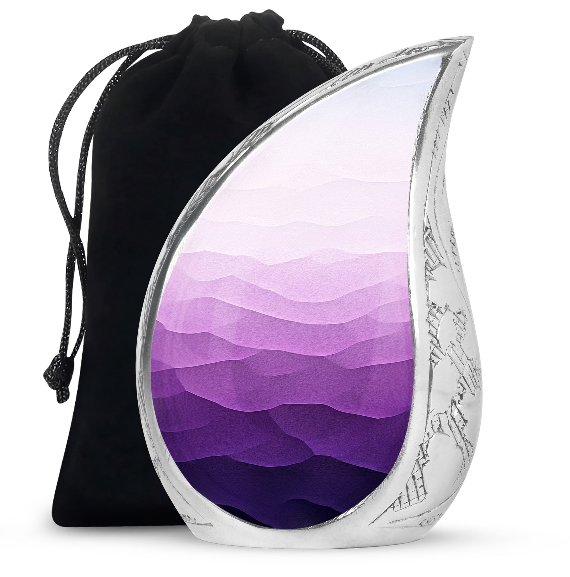 Beautifully Handcrafted Purple Urn - Customized Urns For Human Ashes