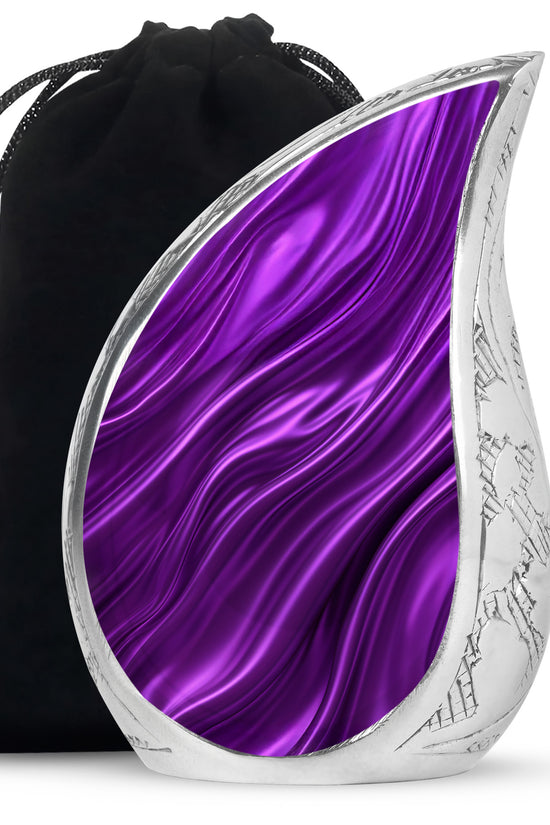 Purple Swirl Cremation Urn – Elegant Memorial Urn For Adult Male & Female