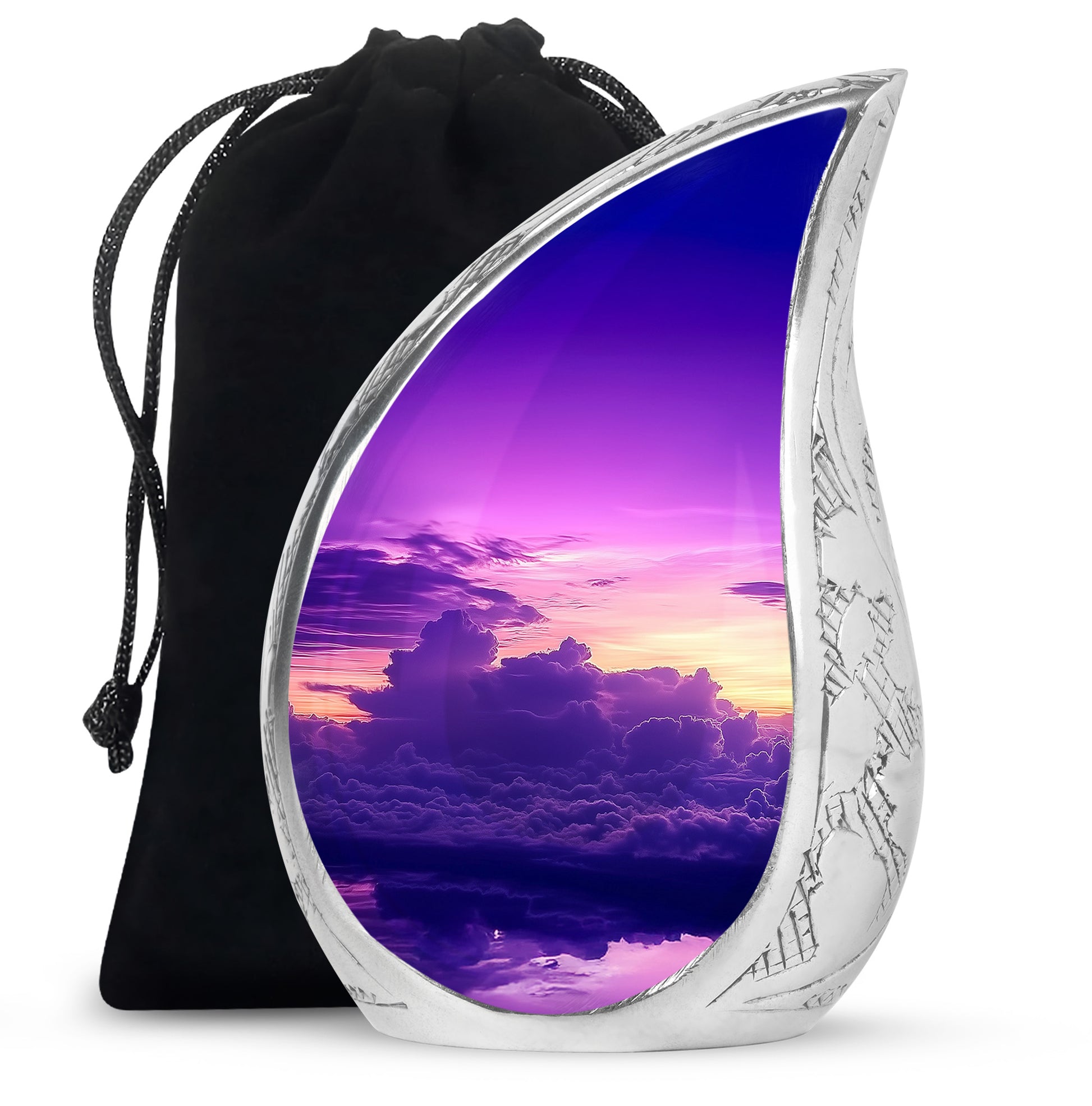 Purple Sunset Sky Funeral Urn – Beautiful Adult Memorial Urn for Ashes