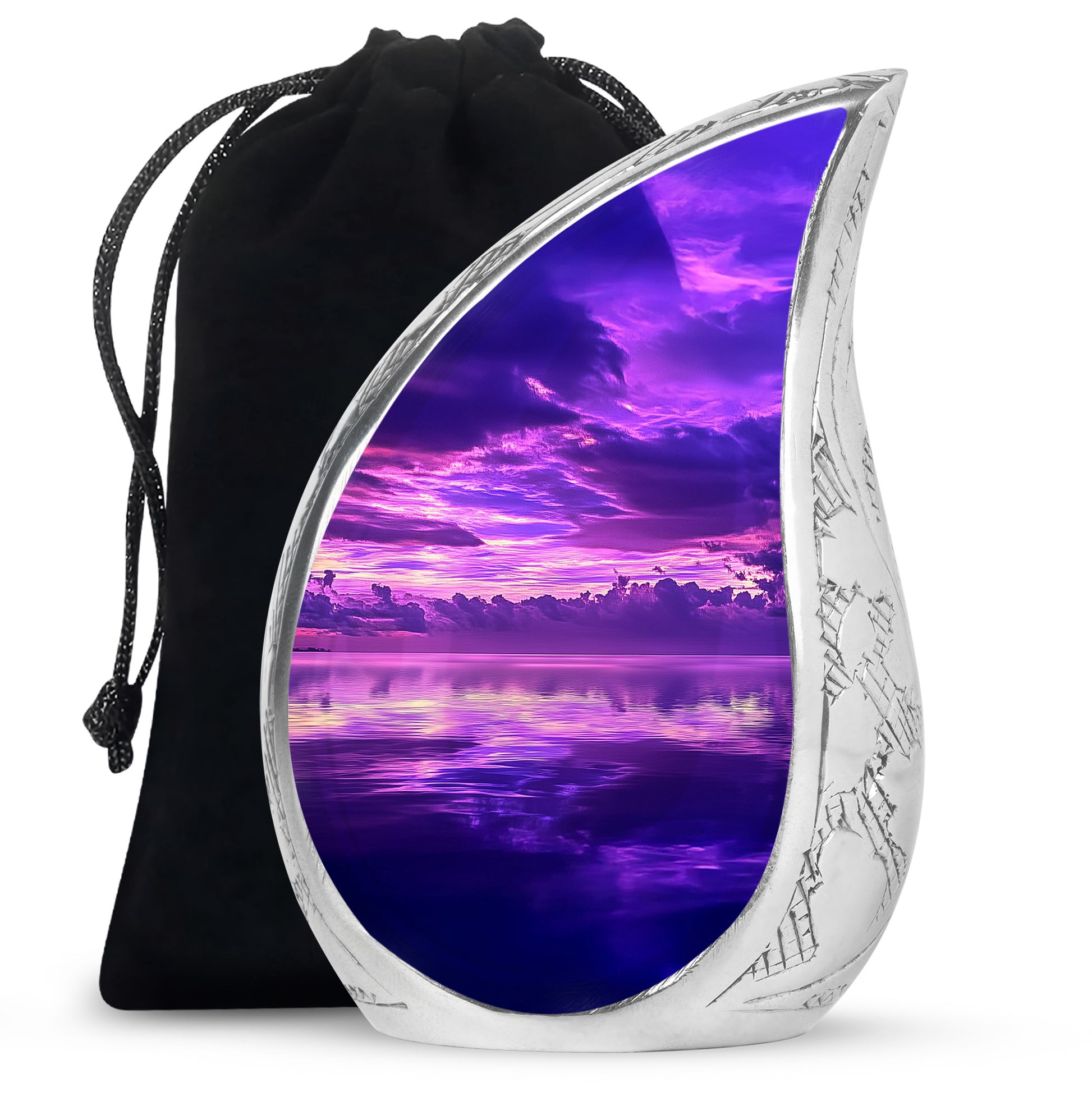 Purple Sunset Cremation Urn - Small Cremation Urn For Ashes For Women