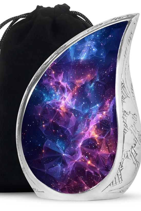 Galaxy Cremation Urn – Cosmic Purple Memorial Ashes Urn For Ashes