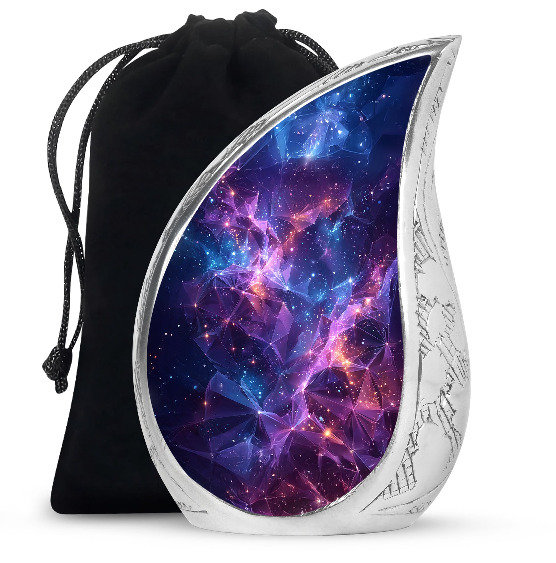 Galaxy Cremation Urn – Cosmic Purple Memorial Ashes Urn For Ashes