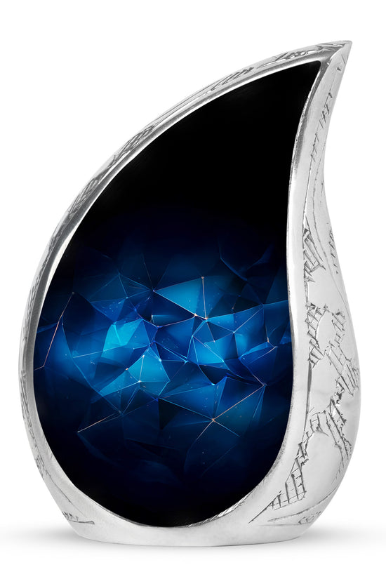 Remarkable Blue Memorial Cremation Urns - Blue 10-inch, 200 cu in - Karyliz