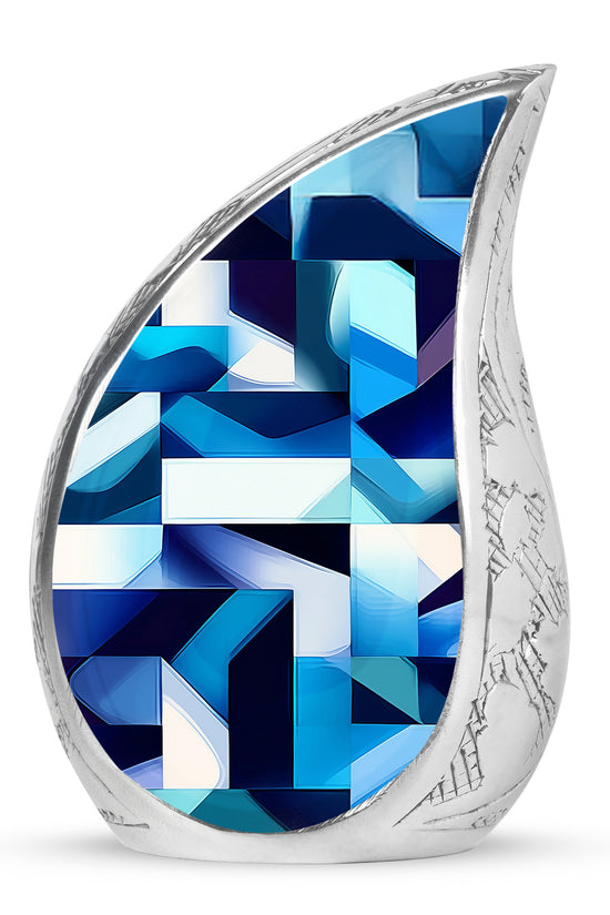 Personalized Blue Blue Cremation Urns for Ashes - Majestic 10-inch - Karyliz