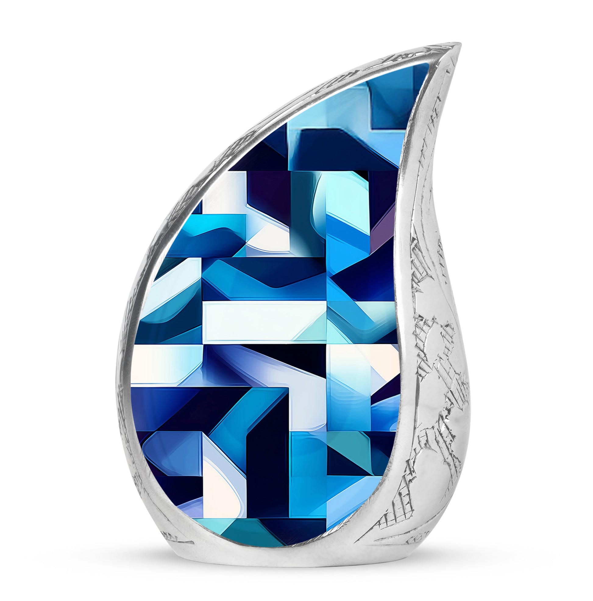 Personalized Blue Blue Cremation Urns for Ashes - Majestic 10-inch - Karyliz