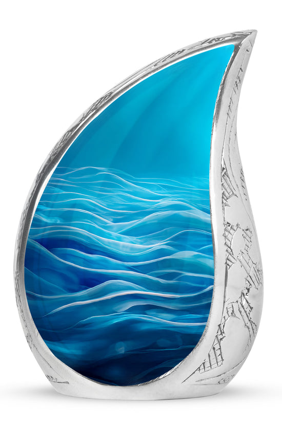 Blue Blue Heritage Cremation Urns for Human Ashes - 10-inch, 200 cu in - Karyliz