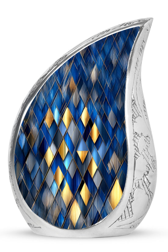 Illustrious Blue Memorial Cremation Urns - Blue 10-inch, 200 cu in - Karyliz