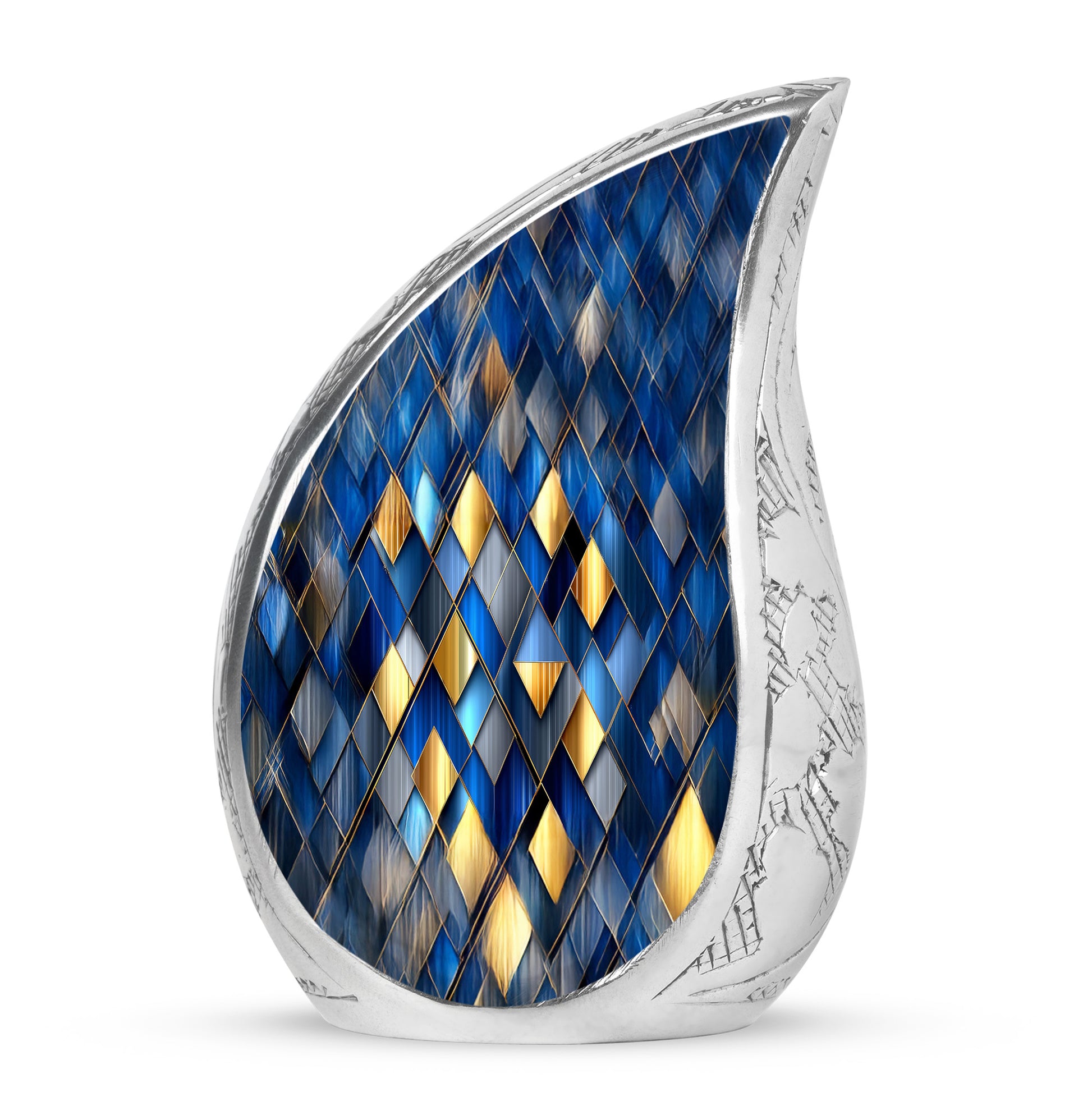 Illustrious Blue Memorial Cremation Urns - Blue 10-inch, 200 cu in - Karyliz
