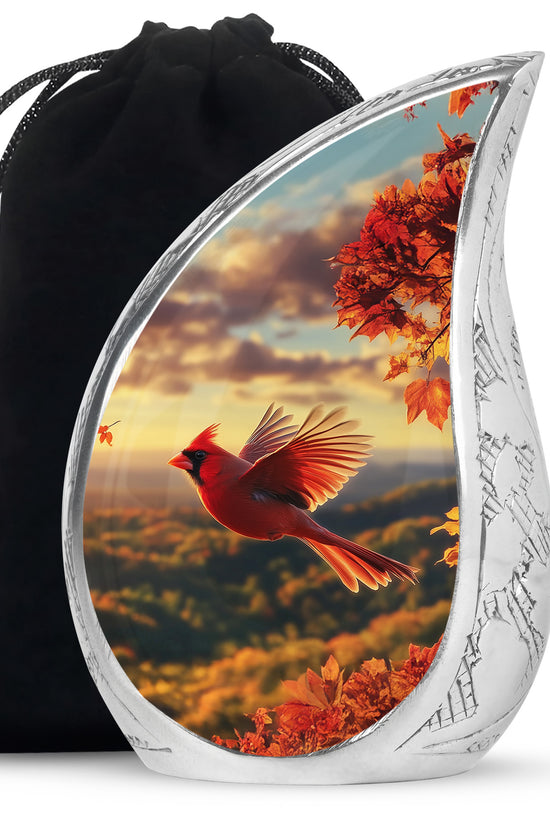 Flying Cardinal Bird Urn For Ashes - Urn For Adult Male & Female