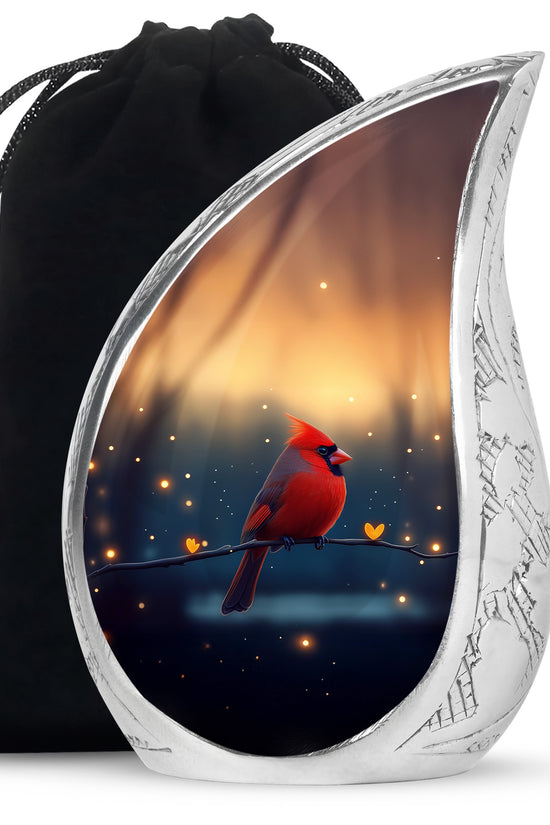 Beautiful Cardinal Bird Funeral Urn - Cremation Urn For Mother & Father