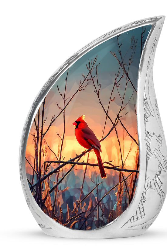 Cardinal Sunset Cremation Urn - Nature Memorial Urn For Human Ashes