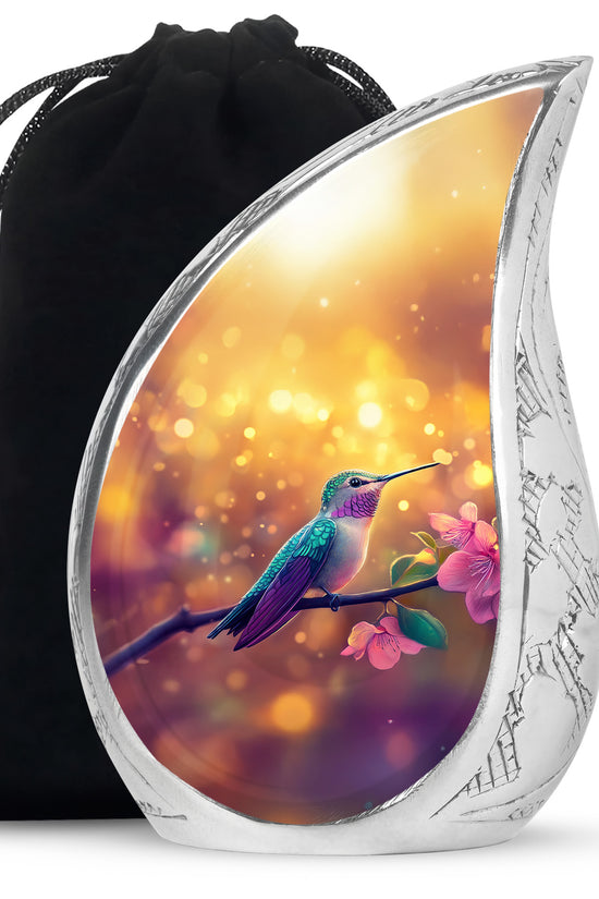 Beautiful Hummingbird Urn - Premium Memorial Urn For Huamn Ashes