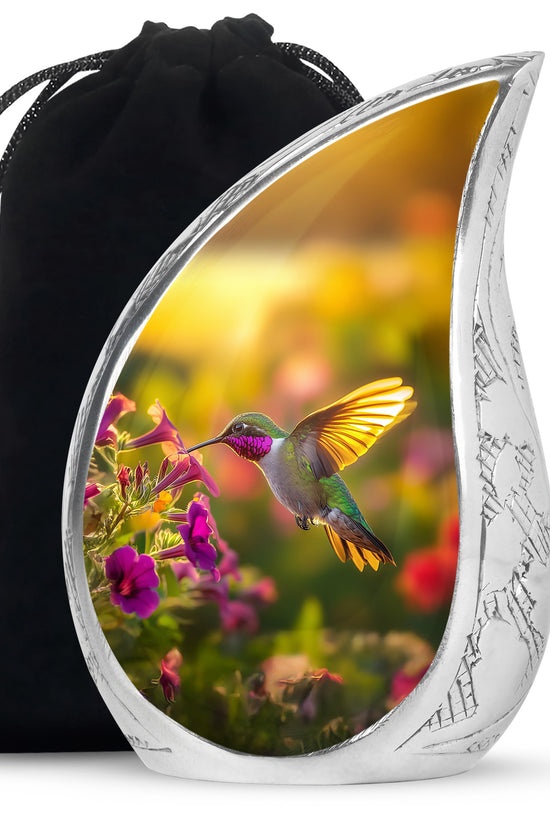 Classic Hummingbird Memorial Urn - Artistic Funeral Urn For Male & Female