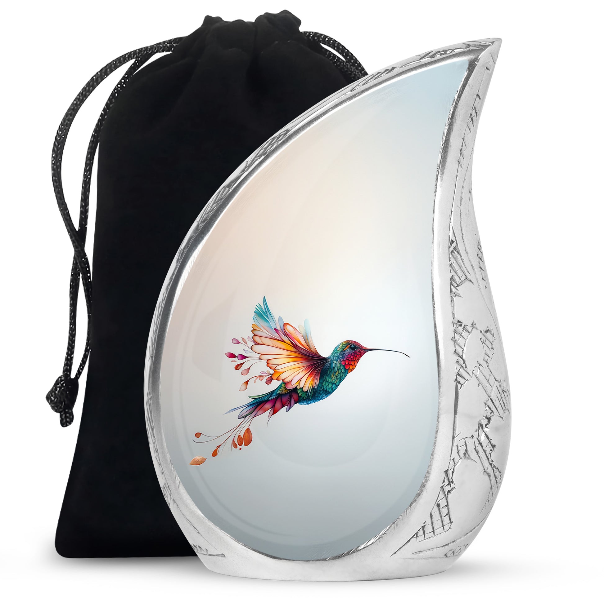Colorful Hummingbird Cremation Urn -Artistic Memorial Urn For Loved Ones