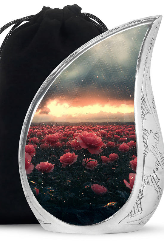 Red Rose Sunset Memorial Urn – Memorial Urn For Human Ashes