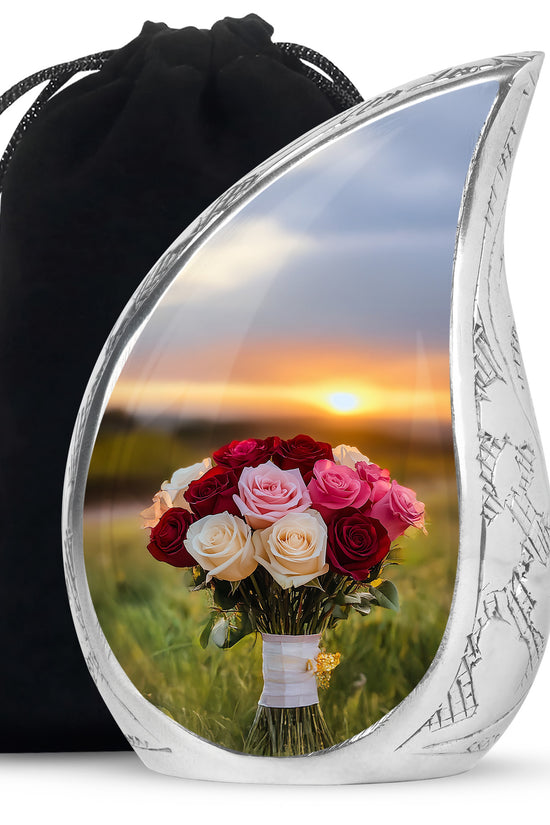 Rose Bouquet Creamtion Urn – Sunset Memorial Urn For Adults